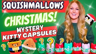 Squishmallows Christmas Mystery Squad Capsules  Who Did We Get in our Surprise Kitty Capsules [upl. by Nealah]