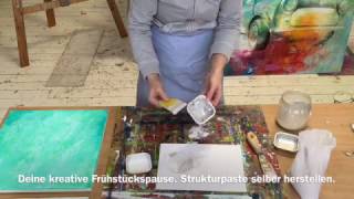 Strukturpaste selber herstellen acrylmalerei für Anfänger Tutorial painting [upl. by Goulder]