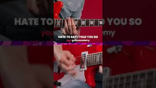 Hate To Say I Told You So  The Hives guitarlessons [upl. by Ilke]