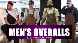 Mens Overalls Outfit Ideas 2024 🔥 Dungrees men fashion [upl. by Pollerd]