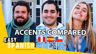 Accents Compared a Chilean a Spaniard and a Peruvian Move to a New City  Easy Spanish 230 [upl. by Rianna]