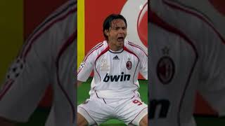 Pippo Inzaghi Champions League Goal Celebrations  Shorts [upl. by Monahon167]