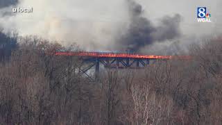 Rail trail fire  u local photos [upl. by Lori901]