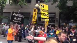 Protest at Seattle Pride 2014 [upl. by Anilrac870]