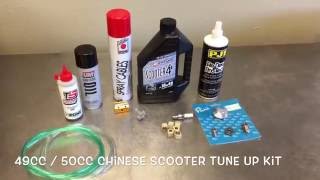 Chinese scooter tune up  service kit [upl. by Akinal]