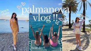 palmanova vlog   boat day beach clubs where to eat amp drink  Alice Hope [upl. by Tahmosh]