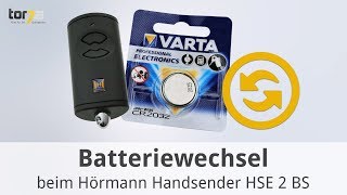 Batteriewechsel beim Hörmann Handsender HSE 2 BiSecur [upl. by Adal659]