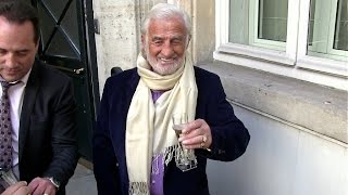 EXCLUSIVE  Jean Paul Belmondo celebrates his 82nd Birthday with fans and Champagne [upl. by Sybille720]