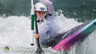 Team USAs Evy Leibfarth goes from lowest seed to BRONZE in C1 final  Paris Olympics  NBC Sports [upl. by Wsan]