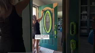 Front Door Upgrade DIY Faux Wood Front Door Transformation [upl. by Adnilim]