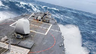 Life Aboard Massive US Navy Ships Battling Waves at Sea [upl. by Noelc]