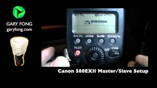 Canon 580exII  Setup for MasterRemote TriggerSlave [upl. by Tala]