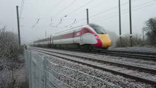 LNER Azuma 800106 with pantograph arcing [upl. by Mario557]