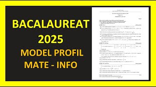 MODEL BACALAUREAT MATEMATICA 2025 PROFIL MATE INFO VARIANTA REZOLVATA PREGATIRE TESTE BAC M1 [upl. by Aneerhs626]