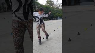 A combo slalom shorts patins manobras toetoe skating turn freestyle excercise rollerskate [upl. by Christmann]