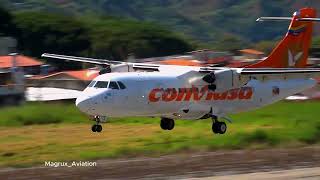 RARE ATR 42 420 Close View LANDING  CONVIASA  Merida  Venezuela [upl. by Robillard]