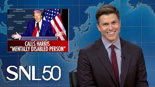 Weekend Update Trump Calls Kamala Harris “Mentally Disabled Person”  SNL [upl. by Millman47]