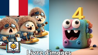 Livre dImages pour Enfants Comptons les Animaux  tinyschool français [upl. by Annaig914]