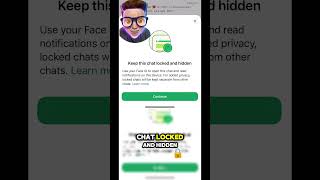 Lock chat WhatsApp new feature💡🔐shorts whatsapp iphone android [upl. by Parrott]