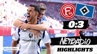 quotWAS FÜR EINE FLUGKURVEquot  Fortuna Düsseldorf vs HSV  Highlights im HSVnetradio [upl. by Sherrer]