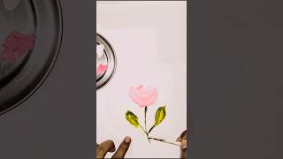 Easy Rose painting easy Rose drawingeasy flower drawing  easy flower painting roserosé roses [upl. by Wolfie859]