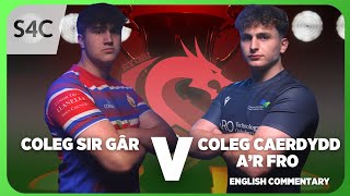 LIVE RUGBY Coleg Sir Gar v Cardiff and Vale College  Ysgolion a cholegau  S4C [upl. by Legge]