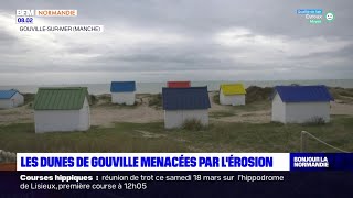 Manche les dunes de GouvillesurMer menacées par lérosion [upl. by Rhu]