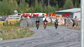 DRAG RACE  Husqvarna SmWr 125 vs KTM EXC 125 vs Husqvarna CR 125 [upl. by Lipps]