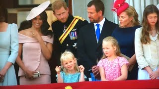 British Royal Family Depart amp Meghans BALCONY DEBUT ALL MOMENTS  Trooping The Colour 2018 [upl. by Daniyal]