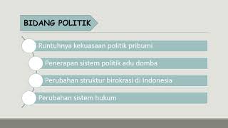 DAMPAK KOLONIALISME DAN IMPERIALISME BIDANG POLITIK DAN EKONOMI [upl. by Neivad]