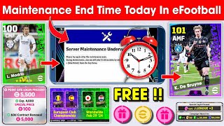 Maintenance End Time In eFootball™ 2024 Mobile  Pes Server Maintenance End Time 🔔 [upl. by Noerb]