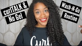 curlTALK amp Wash And Go With No Gel Routine [upl. by Chesnut]