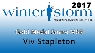 Winter Storm 2017  Gold Medal Snare  MSR Qualifier  Viv Stapleton [upl. by Chun]