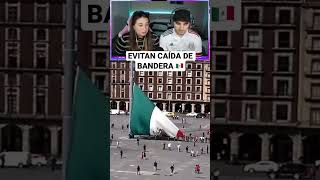 Civiles y soldados mexicanos evitan caída de bandera en MÉXICO 🇲🇽😱 [upl. by Airtap257]