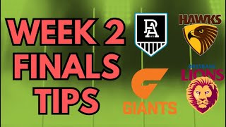 AFL Tips  Week 2 Finals [upl. by Ahsieym]