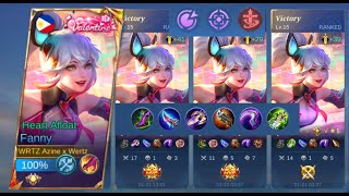 CRAZY BUILD FOR FANNY 2024😫 EMBLEM SET  BEST RECOMMEND AUTO WIN 100✨ MLBB [upl. by Ely]