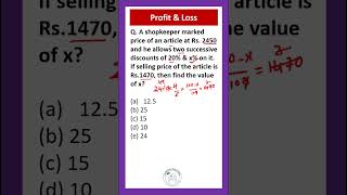 Profit and Loss  Quantitative Aptitude  mathstricks aptitudetricks maths trending [upl. by Winsor507]