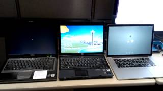 HP 6910p vs Dell D630 running Win8 Enterprise vs MBP Retina [upl. by Siesser]