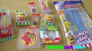 Hamburguesas y papitas de dulce o gomitas efrutti Gummy Candy Lunch bag Juguetes para niños [upl. by Steven]