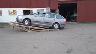 Car servise ramp homemade from wood part 1 [upl. by Ahar]