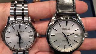 SEIKO SRP843 Fuyugeshiki and SARX055 comparison video 2 Ultra HD セイコー プレザージュ 冬景色 [upl. by Teuton]