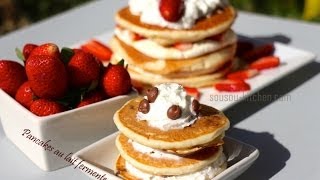 Recette facile de Pancakes américainsPerfect Buttermilk Pancakes from scratchSousoukitchen [upl. by Nnaecarg437]