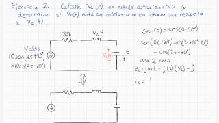 Respuesta forzada en CA Ejercicio con fasores 2 – Divisor de tensión [upl. by Aicirtak102]