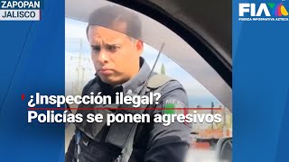 Abuso policial en Jalisco  Dos uniformados se enfrentan a un conductor [upl. by Finnigan]