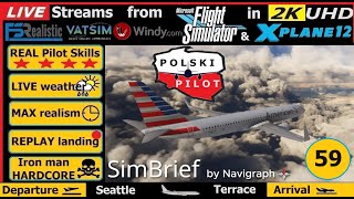 🔴LIVE✅59100🔥Microsoft Flight Simulator✈️ Boeing 737800 PMDG 🛫 KBFI Seattle ✈ CYXT Terrace 🛬 [upl. by Roosnam]