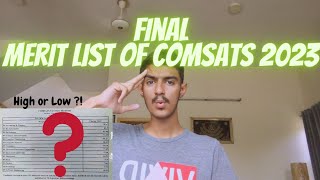 Final Merit List Of Comsats University Islamabad  Life At Comsats [upl. by Dominik755]