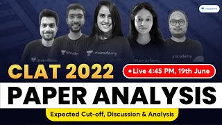 CLAT 2022 Paper Analysis  Expected CutOff  Discussion amp Analysis  CLAT Exam [upl. by Ahsilra]