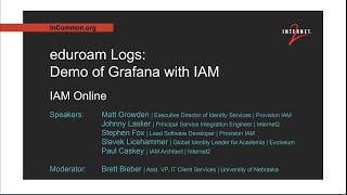 eduroam Logs Demo of Grafana with IAM November 2023 [upl. by Osric]