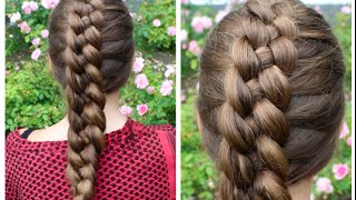 Dutch 4strand braid tutorial  HairAndNailsInspiration [upl. by Isaak]