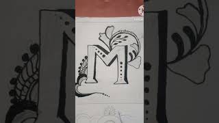 Letter Design Writing Very easy pencil work creativty  like and subscribe [upl. by Abisia367]